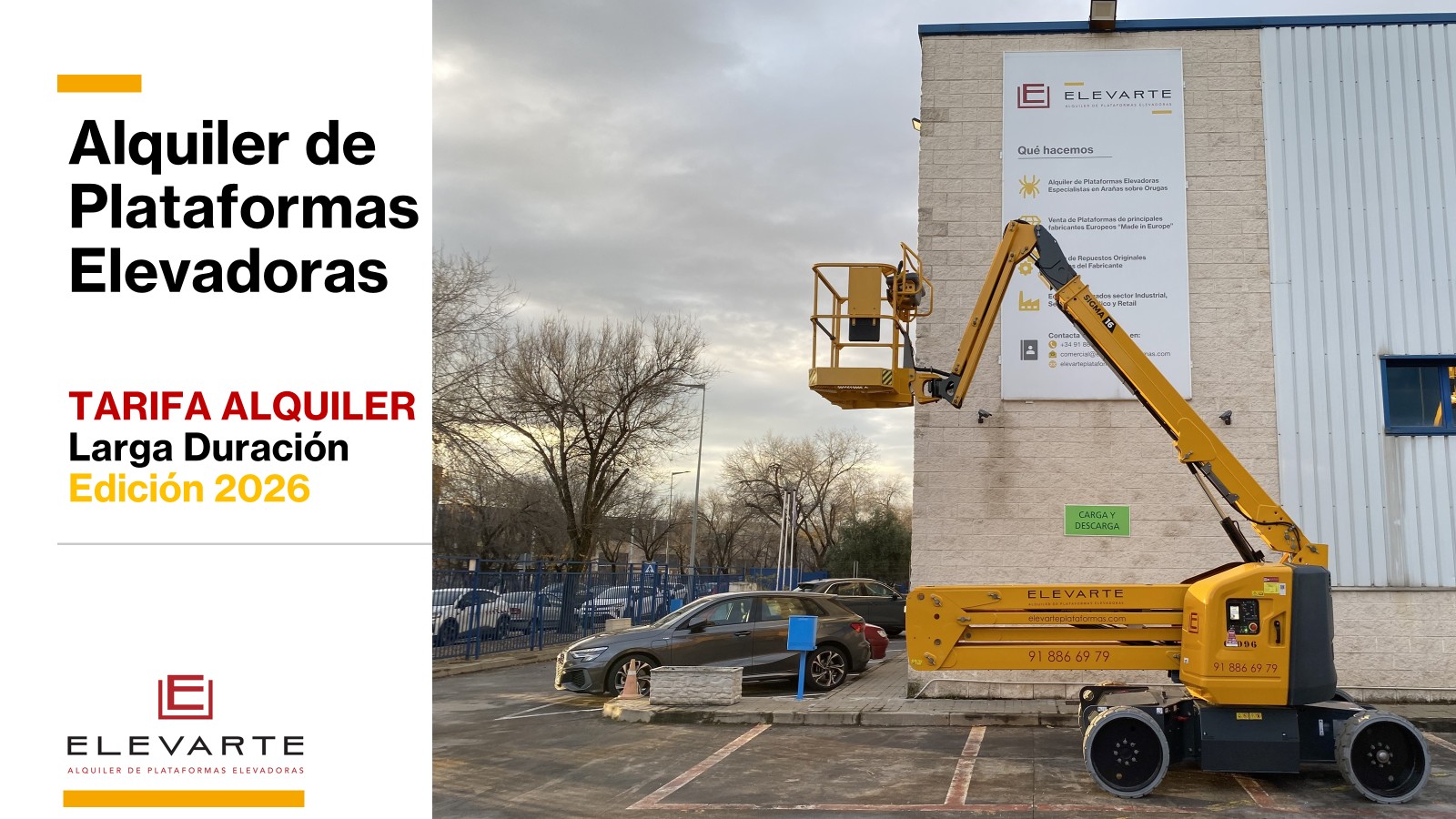 Tarifa alquiler plataformas elevadoras larga duración 2026